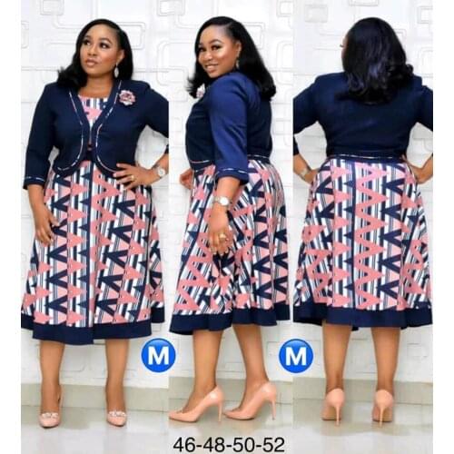 Plus Size African Print Dresses For Women Party Dress Dashiki 2 Piece Set Africa Clothing African Design Clothes Bazin Robe Femm