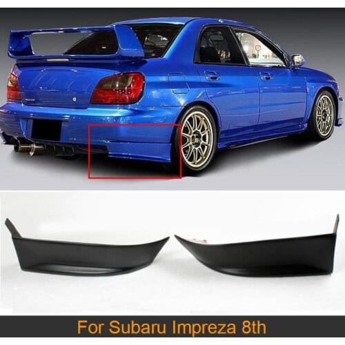 Car Rear Bumper Splitters Lip Apron Flaps Cupwings For Subaru Impreza 8th 2003-2005 Rear Splitters PU Unpainted Primer Black