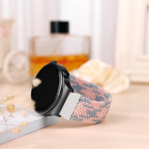 Braided solo loop for Samsung Galaxy watch active 2 3 45mm 41mm 42mm gear s3 nylon 20mm 22mm smart band correa galaxy watch 46mm