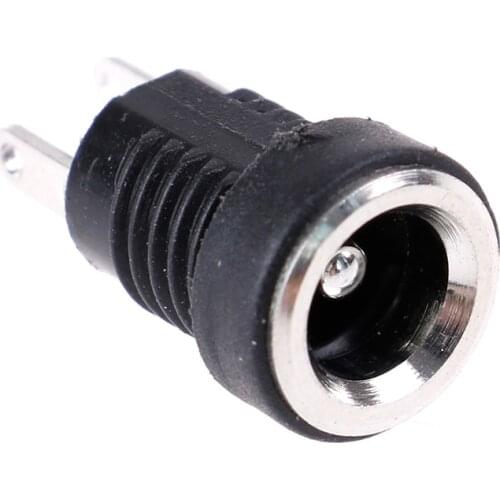 Female Plug+Male 2.1mm x 5.5mm x 9mm Plug Jack Socket Adapter Dc Power Supply Panel Mount Connector For MP3/MP4 player