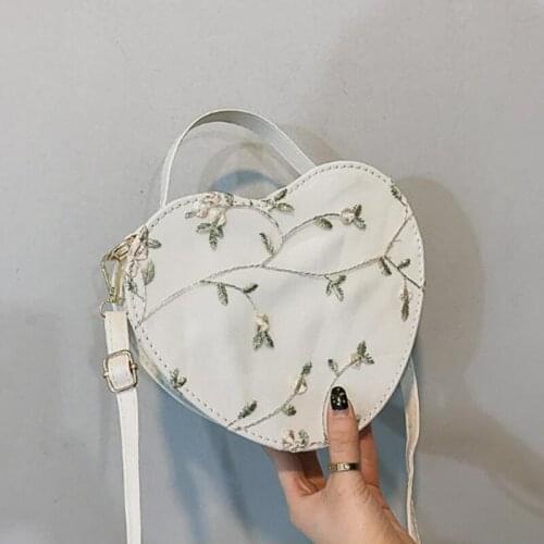 Heart-shaped Wild Messenger Bag Handbags Zipper Bag For Women Shoulder Bag Fashion Handbag
