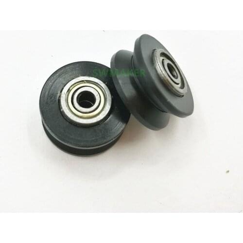 SWMAKER 1pcs OX CNC 3mm Bore wheel Smooth Dual Bearing V-Wheel Kit for V track like MakerSlide Reprap 3D printer fast ship