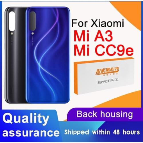 Back Housing Replacement For Xiaomi Mi A3 Back Cover Battery Glass With Adhesive Sticker For Xiaomi Mi CC9e Rear Cover