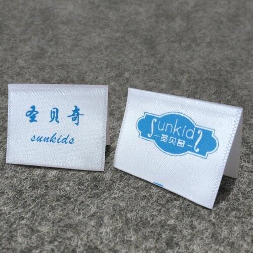 ZeQi Garment tags woven labels customize main label washable polyester label trademark OEM label 1000pcs/lot