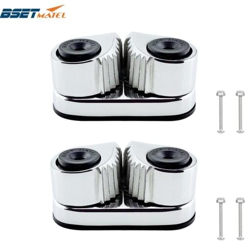 2PCS 316 Stainless Steel 2 Row Matic Ball Bearing Cam Cleat Pilates Equipment Marine Boat Fast Entry Rope Wire Fairlead Sailboat