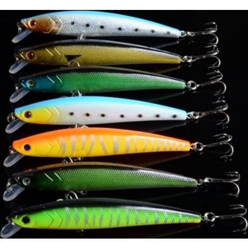 7Pcs High Quality Minnow Fish Bait 11cm 10.3g Hollow Float Jigging Lure Swimbait Pesca Fishing Tackle