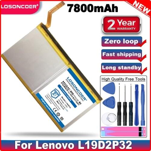 LOSONCOER 7800mAh L19D2P32 Good Quality Battery For Lenovo L19D2P32 Tablet Batteries