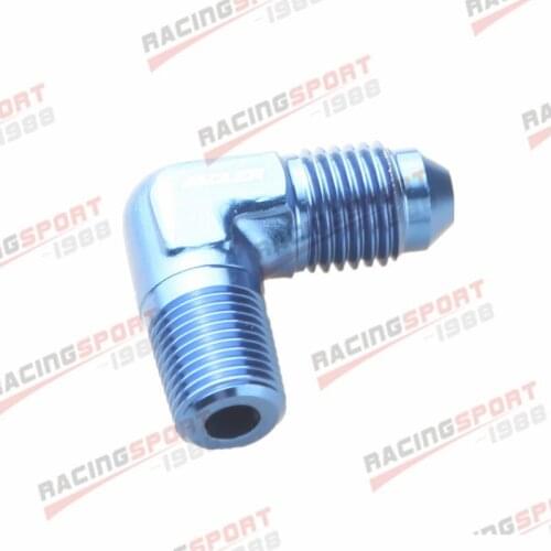 AN4 4AN AN -4 to 1/4" NPT 90 Degree MALE ALUMINIUM FITTING ADAPTER