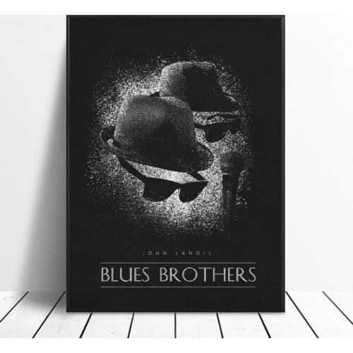 Blues Brothers Black & White Classic Movie Art Silk Poster Prints Home Wall Decor Painting No Frame