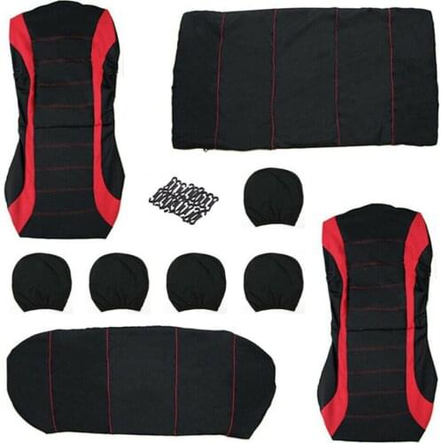 Red Car Seat Covers Washable Front Rear Full Protectors Set Universal SUV Truck