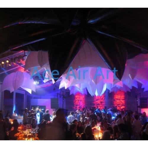 Chian supplier hanging LED flower Inflatable led star lights for wedding decoration
