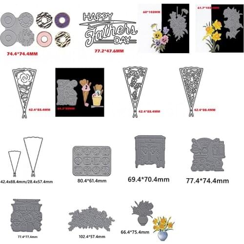 Ice Cream Flowers 2020 New Metal Cutting Dies For Scrapbooking Craft Die Cut Card Making Embossing Stencil Photo Card