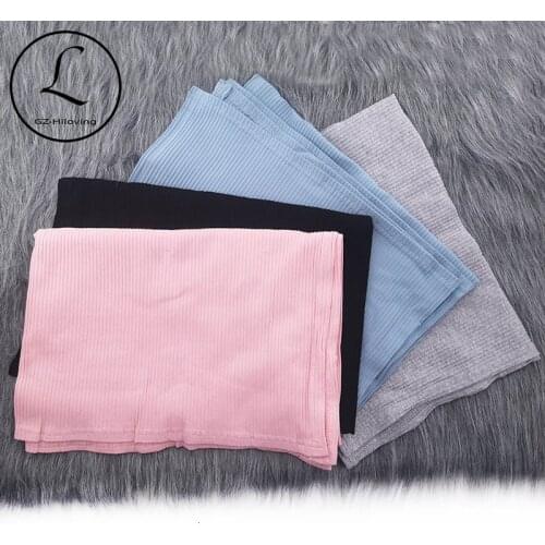 Baby girls Cotton Ribbed blankets newborn Soft solid color baby boy swaddle blanket Winter baby bath newborn products stuff
