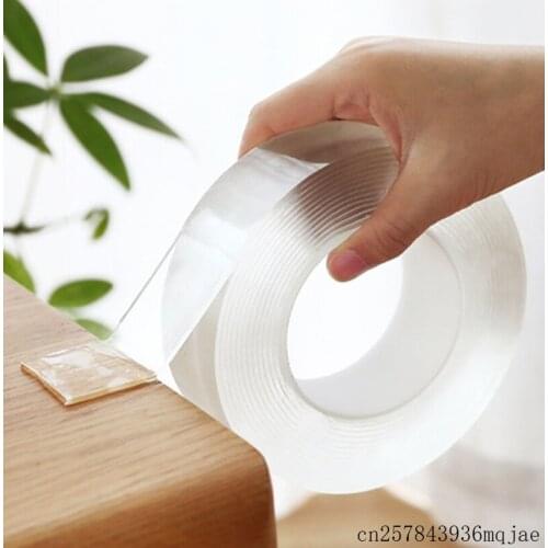 50 Pcs Traceless Tape Reusable Double-Sided Adhesive Nano Tape Removable Sticker Washable Tapes Adhesive Nano Stick 1/2/3/5m