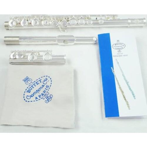 New Professional MFC Flute Instrument BC6000 Silver Plated Flutes Split E Mechanism B Leg Flute 17 Holes Open