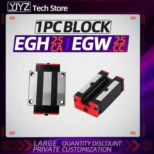 Square linear guide rail block EGH25CA / EGW25CC linear block carriage for CNC parts