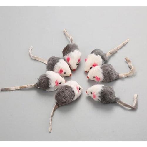 Pet Cats Kitten Cute Mouse Plush Doll Molar Interactive Play Scratch Chew Toy