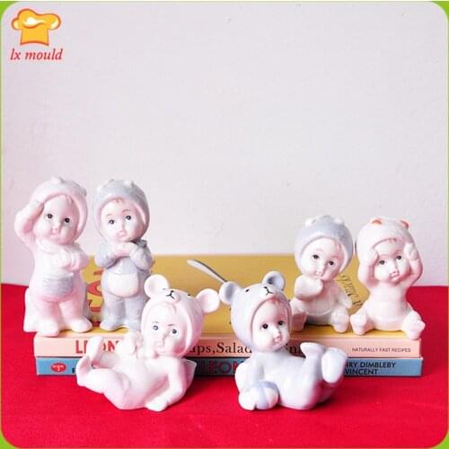 The new 2016 baby sit child manual grinding soft silicone rubber mold fragrant soap chocolate sugar pudding resin