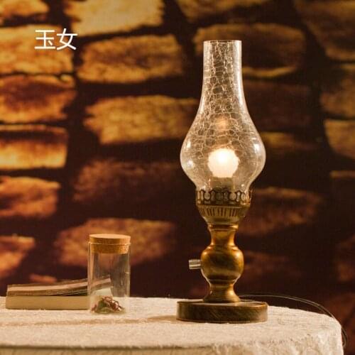 Nostalgic photography kerosene lamp dimming European retro table lamp creative decoration lamp bedroom bedside lamp FG414
