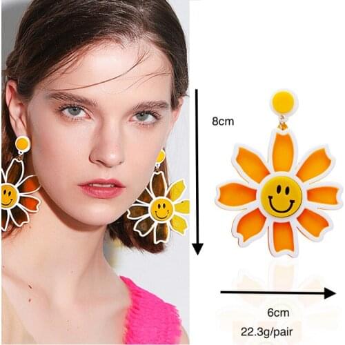 2020 New Long Tassel Swings flowers Earrings Simple Hollow Square Big Hook Earring Hanging Party Fashion Ear Punk Jewelry