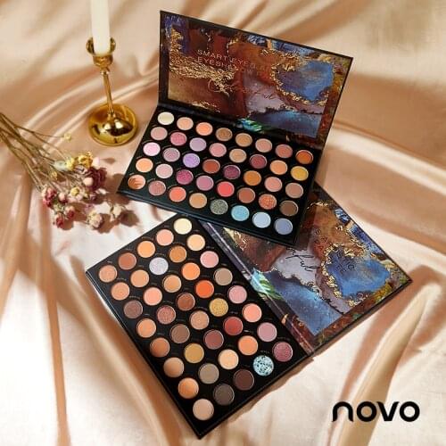 NOVO 40 Color Eye Shadow Palette Pearly Matte Earth Color Eye Shadow Waterproof Eyeshadow Eye Makeup TSLM2