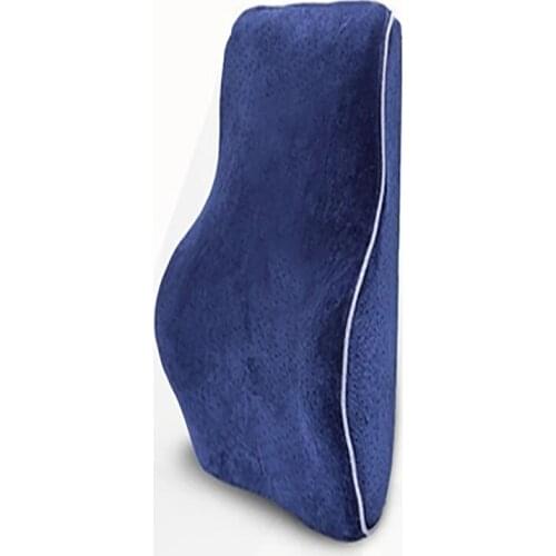 Memory Cotton Foam Car Seat Waist Support Pillow Solid Auto Seats Lumbar Accessories Breathable Travel Pillows Black Blue