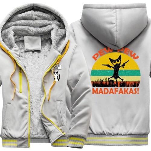 Pew Madafakas Cat Camouflage Mens Raglan Thicken Jackets Man Sweatshirts Leisure Casual Tracksuits Retro Hipster sudadera hombre