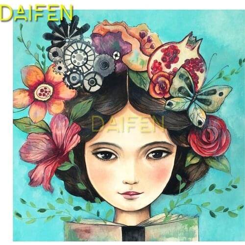 Full Round Diamond mosaic DIY 3D Diamond painting Cross stitch Full Square Diamond embroidery girl lily butterfly pomegranate