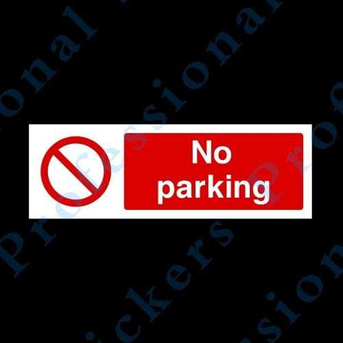 Warning sign No Parking Sign, Sticker, Holed Plastic - All Sizes & Materials - (PAR14) Waterproof Vinyl Motorcycle Decals