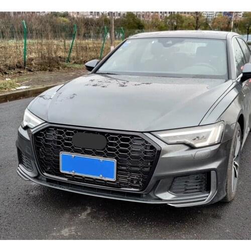 Car Front Bumper Grill Center Grille for Audi A6/S6 C8 2019 2020 (Refit for RS6 Style) car-styling accessories