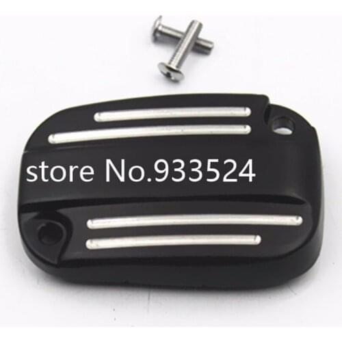 Grooved Front Brake Fluid Reservoir Cap Motorcycle For Harley Electra Glide Road King 2007-2015 2008 2009 2010 2011 2012 13 14