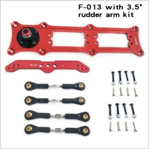 Servo Rudder Tray Aluminum Alloy Rudder Mount Set With 3.5" Double Arm