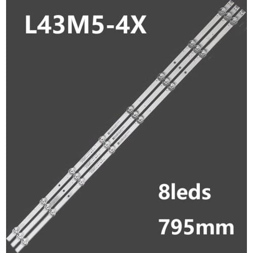 LED backlight strip 8 lamp for Xia omi 43'' TV L43M5-4X L43M5-FA GC43D08-ZC26AG-15 303GC430062