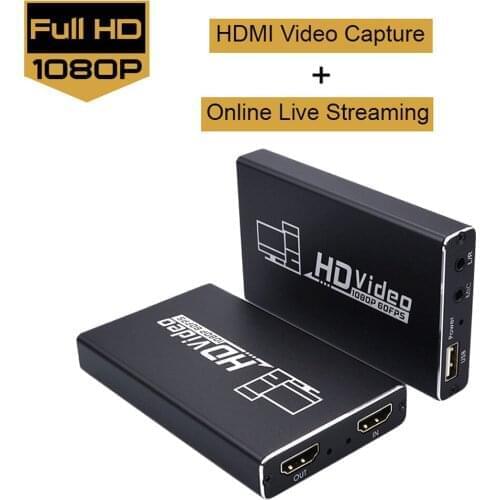 HDMI-compatible Video Capture Device 1080P with Loop-out Capture Disk Game Capture Card for Windows, Android and macOS