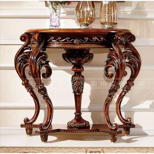 European-style solid wood carve patterns or designs on woodwork. Porch. French porch desk