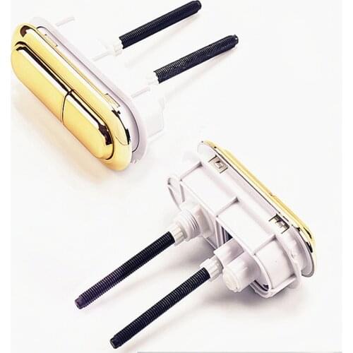 Gold color toilet dual push button,ABS Plastic toilet double Push Button,Toilet water tank switch flush dual push button