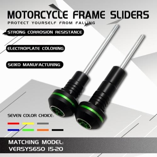 1Pair Frame Slider Protector Guard Crash Pads For KAWASAKI VERSYS650 VERSYS 650 2015 2016 2017 2018 Engine Protection Sliders