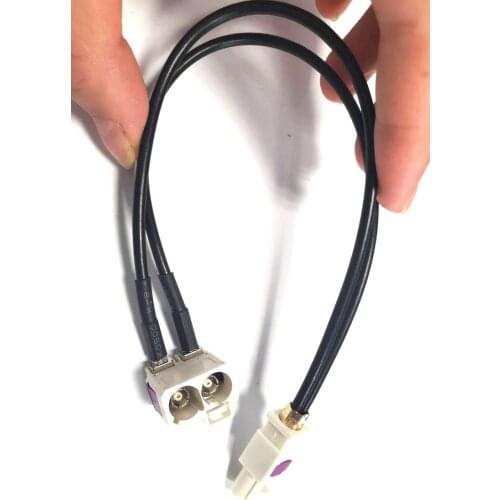 1pc for Volkswagen RCD510 RNS510 RNS315 275 MIB radio antenna 1 to 2 interface conversion harness cable