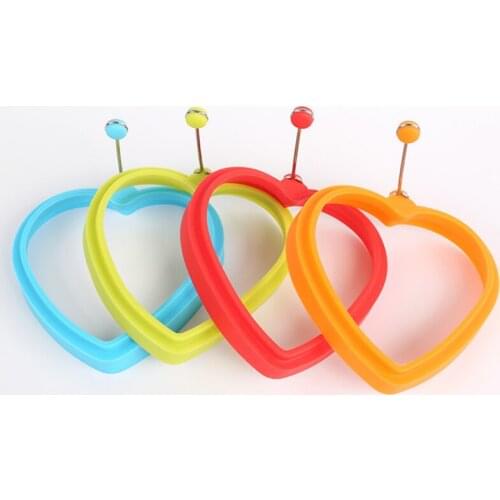 200pcs Non-Stick Egg Mold Heart Shape Silicone Egg Ring Mold Egg Omelette Shaper for Eggs Pancakes Cooking Tool