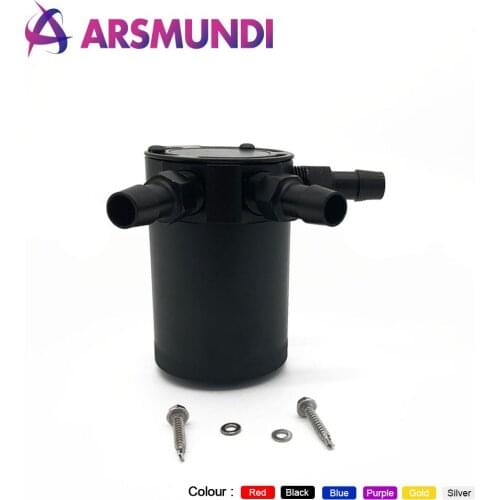 3/8" NPT BAFFLED 3-PORT OIL CATCH CAN / TANK / AIR-OIL SEPARATOR