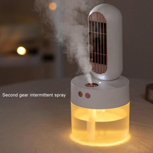 3-in-1 Mini Portable USB Rechargeable Air Cooling Fan Water Spraying Humidifier