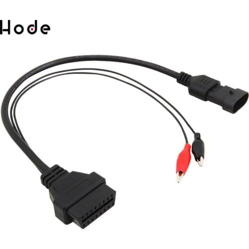 OBDII OBD 2 Connector Adapter for 3 Pin to 16 Pin Auto Diagnostic Cable For Fiat Alfa Lancia
