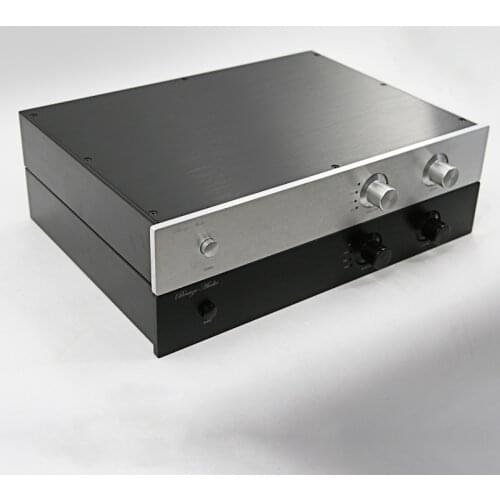 Full aluminum preamplifier chassis audio enclosure HIFI AMP box dac case 430*70*308mm with 4 ways RCA holes