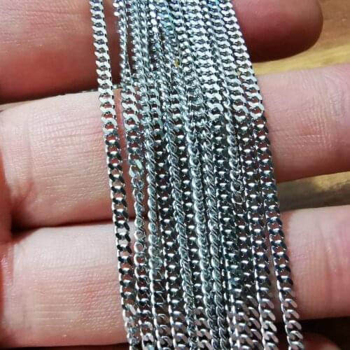 10 Meter Silver Thin 2.2mm Stainless steel Welding Chain Strong Chain Link Jewelry Findings Marking DIY
