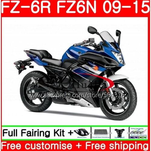 Body For YAMAHA FZ6N FZ6 FZ6R 09 10 11 12 13 14 15 TOP Blue black 75SH8 FZ-6R FZ 6R 2009 2010 2011 2012 2013 2014 2015 Fairings
