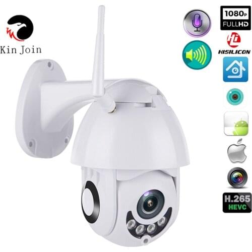 WIFI Camera Outdoor PTZ IP Camera H.265X 1080p Speed Dome CCTV Security Cameras IP Camera WIFI Exterior 2MP IR Home Surveilance