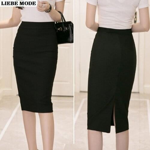 LIEBE MODE Slit Pencil Skirts