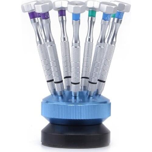 Professional screwdriver set with swivel stand,easy to use,available for glasses,watches etc 9pcs screwdriver set