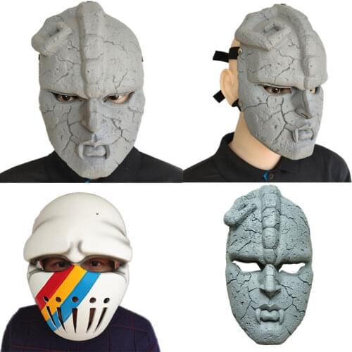 Stone Ghost Full Face Wearable Masks Jojo Bizarre Adventure Mask Collection Halloween Party Cosplay Props Gift U0720