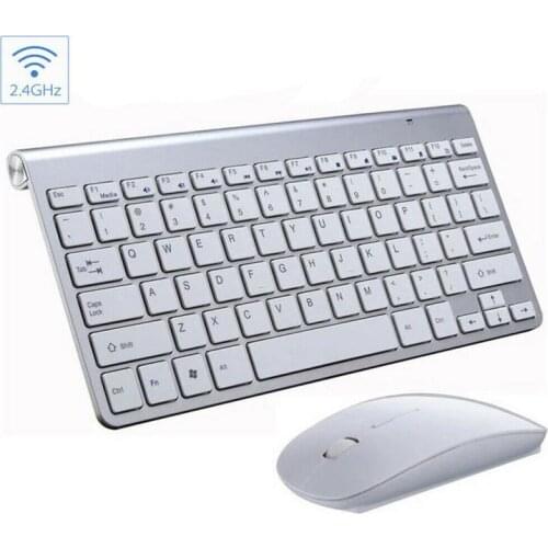 Newest 2.4G Wireless Silent Keyboard And Mouse Mini Multimedia Full-size Keyboard Mouse Combo Set For Notebook Laptop Desktop PC